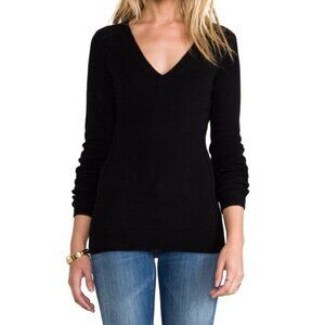 Inhabit Classic Black V-Neck Sweater